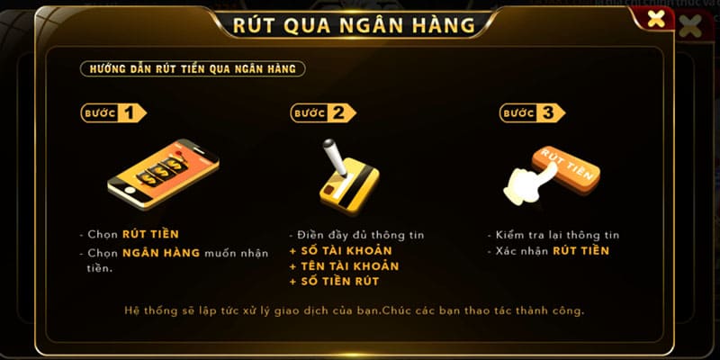 Go88 có đầy đủ hướng dẫn rút tiền cho từng phương thức